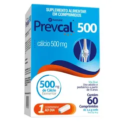 Prevcal 500mg Carbonato Cálcio 60 comprimidos