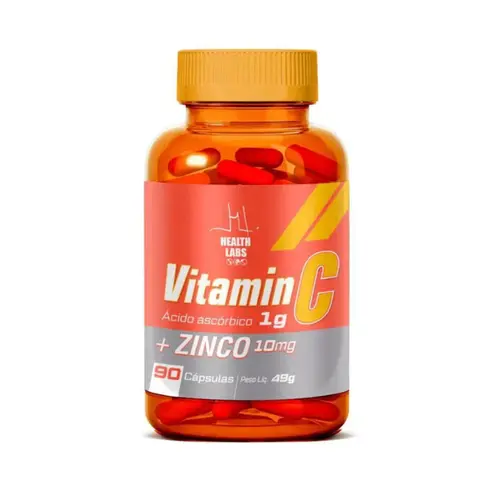 Health Labs Vitamin C+ Z Ácido Ascórbico 1g 90 cápsulas
