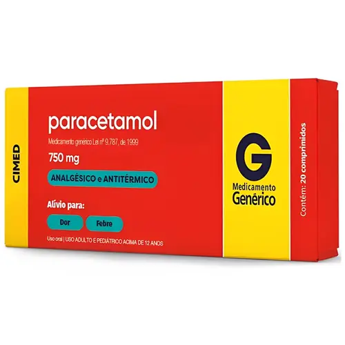 Paracetamol 750mg c 20 comprimidos