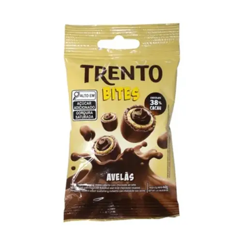 Wafer Trento Bites Avelã Ao Leite 40g