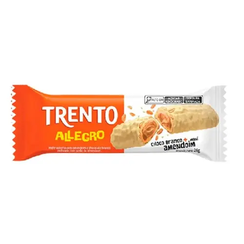 Wafer Trento Allegro Branco com Amendoim 26gr