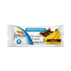 Barrinha de Fruta sem Adição de Açúcar Coberta Com Chocolate Meio Amargo 21g