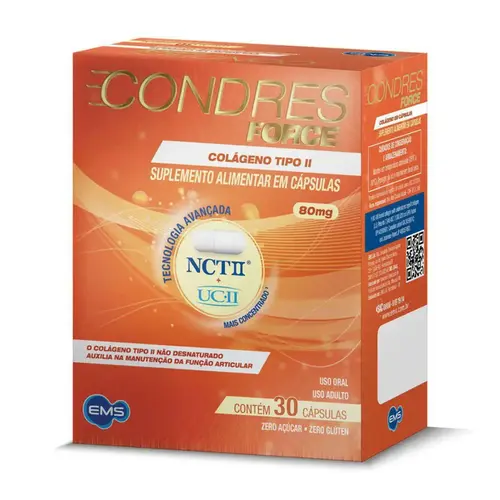 Condres Force Colágeno Tipo II NCT II + UC-II com 30 Cápsulas