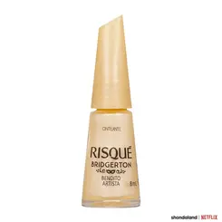 Esmalte Amarelo Risqué Bridgerton Bendito Artista Cintilante 8ml