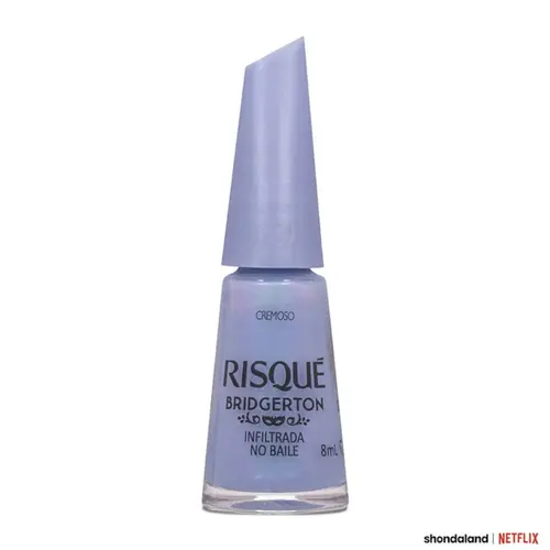 Esmalte Cremoso Azul Risqué Bridgerton Infiltrada no Baile 8ml