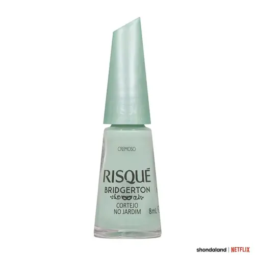 Esmalte Verde Risqué Bridgerton Cortejo no Jardim Cremoso 8ml