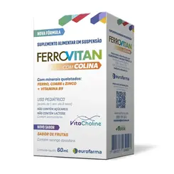 FerroVitan com Colina Pediátrico Suspensão 60ml + Seringa Dosadora
