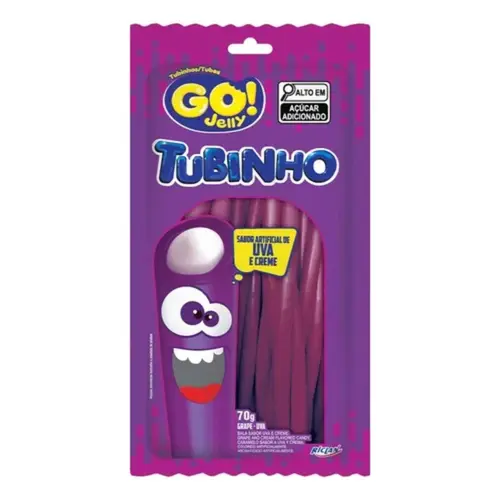 Bala Gelatina Uva Go Jelly Tubo 70g