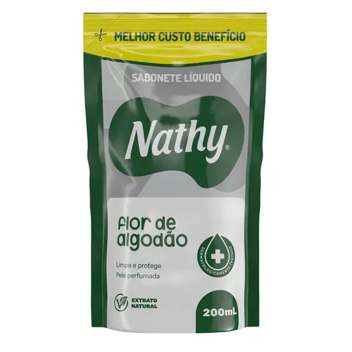 Sabonete Líquido Flor de Algodão Refil Nathy 200ml