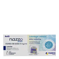 Nazzo Infantil 0,9% Solução para Lavagem Nasal Alto Volume Refil com 30 Envelopes