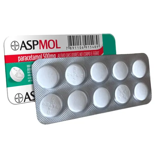 Aspmol 500mg 10 blister com 10 comprimidos