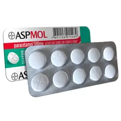 Aspmol 500mg 10 blister com 10 comprimidos