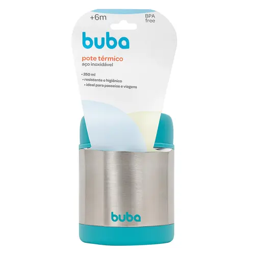 Pote Térmico com Colher Buba Alimentação Infantil Azul 320ml