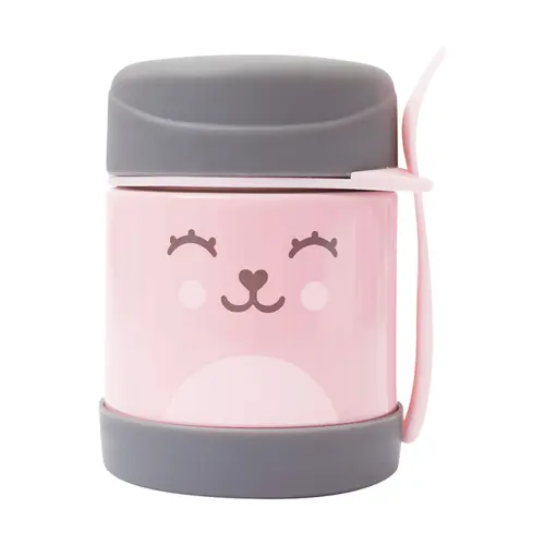 Pote Térmico Com Talher Buba Gumy Rosa 320ml