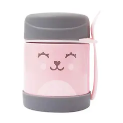 Pote Térmico Com Talher Buba Gumy Rosa 320ml