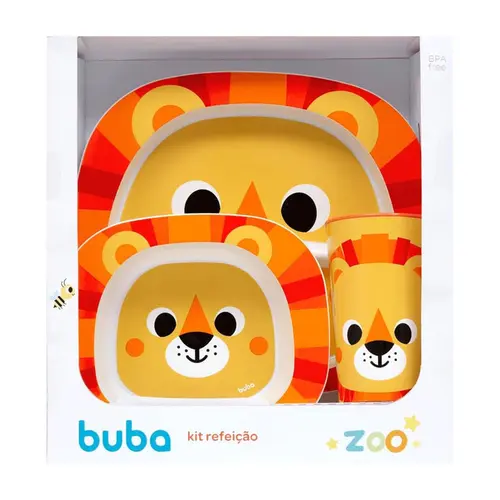 Kit Refeio Introduo Alimentar Infantil Buba Zoo Leo