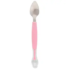 Colher Raspa Fruta Bebê 2 em 1 Rosa Buba