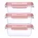 Kit 3 Potes Hermticos Buba Com Trava Antivazamento Rosa