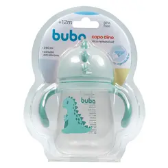 Copo Treinamento com Ala e Canudo Buba Dino Verde 240ml