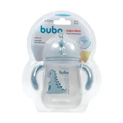 Copo Treinamento com Ala e Canudo Buba Dino Azul 240ml