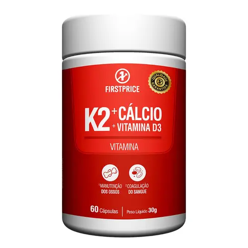K2 Cálcio Vitamina D3 60 Cápsulas