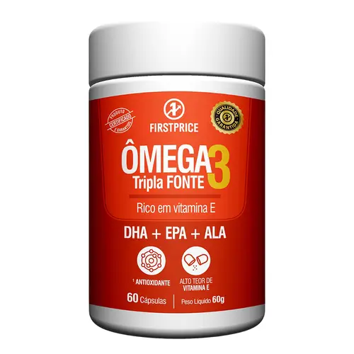 Ômega 3 Tripla Fonte Rico Vitamina E 120 Cápsulas