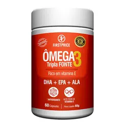 Ômega 3 Tripla Fonte Rico Vitamina E 120 Cápsulas