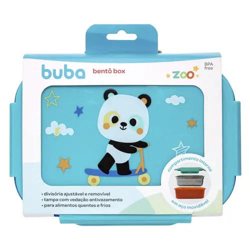 Lancheira Bent Box com Divisrias Buba Zoo Panda