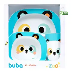 Kit Refeio Introduo Alimentar Infantil Buba Zoo Panda