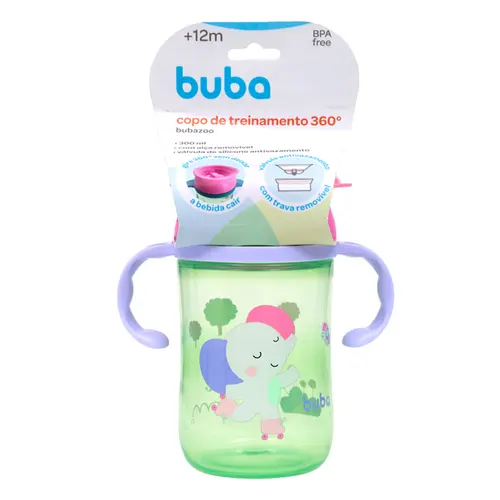 Copo de Treinamento 360 Buba zoo Elefante 300ml