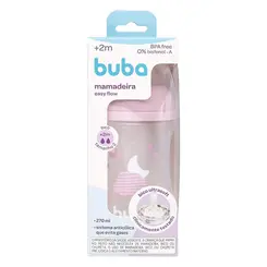 Mamadeira Buba Easy Flow Nuvem Rosa 270ml
