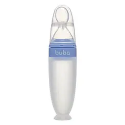 Colher Dosadora em Silicone com Ventosa Buba +6M Azul