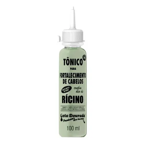Tônico Capilar Gota Dourada Fortalecimento Rícino 100ml Solução Fortificante