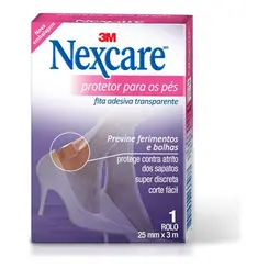 Fita Adesiva Protetora Para Os Pés Rolo 25mm X 3m Nexcare