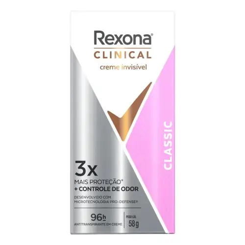 Desodorante em Creme Rexona Clinical Classic 58g