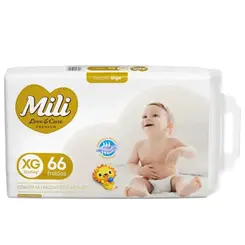 Fralda Mili Love & Care Premium Giga XG 66un