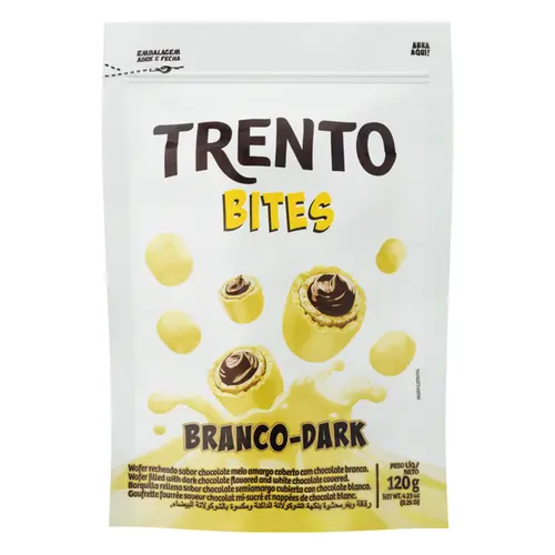 Wafer Trento Bites Branco/Dark 120g