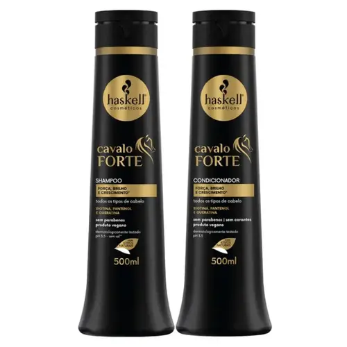 Kit Haskell Shampoo Condicionador Cavalo Forte 500ml