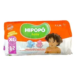 Fralda Infantil Hipopó Baby Pacote Jumbinho XG com 12 Unidades