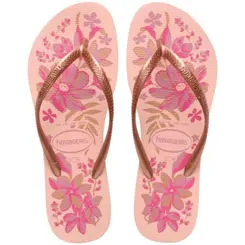 Sandália Havaianas Slim Organic Rosa Dourado 37