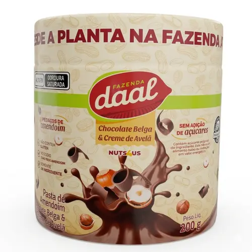 Pasta de Amendoim Chocolate Belga com Avelã 200g