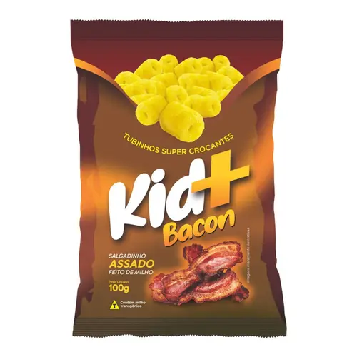 Salgadinho Kid+ Sabor Bacon 40g 100g