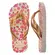 Sandália Havaianas Kids Flores Bege Dourado 31