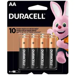 Pilha Alcalina Duracell AA 8 Unidades