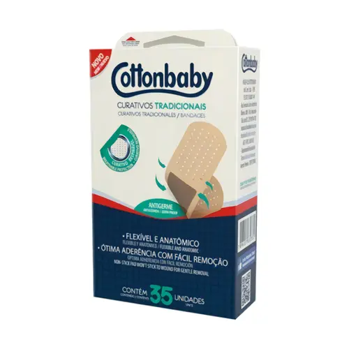 Curativos Tradicionais Cottonbaby 35 Unidades