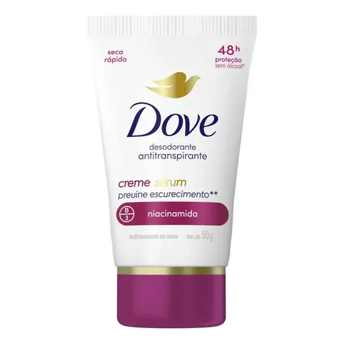 Desodorante Antitranspirante Creme Sérum Previne Escurecimento Dove 50g