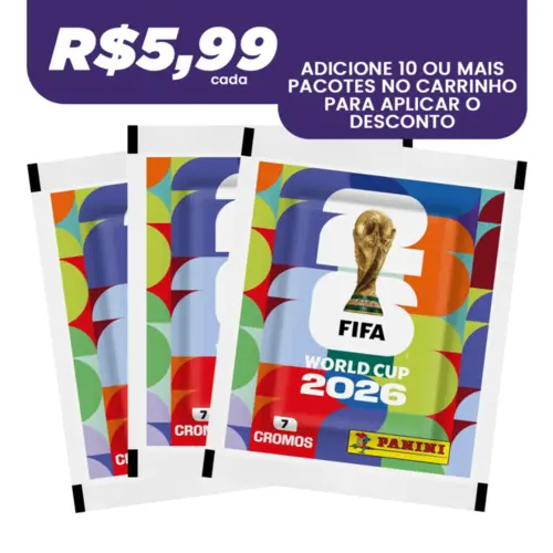 Figurinha Copa do Mundo 2026 Panini | Fifa World Cup c/7 und