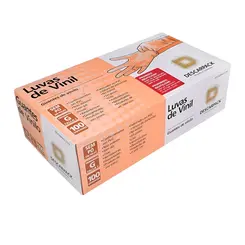 Luvas de Vinil Descarpack Sem Pó Tamanho G 100 un