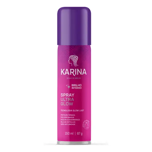 Spray Brilho Intenso Ultra Glow Proteção Térmica Karina 150ml