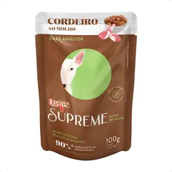 Sachê Cães Adultos Cordeiro Ao Molho Quatree Supreme 100g